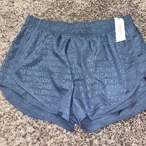 Grey calvin Klein athletic shorts